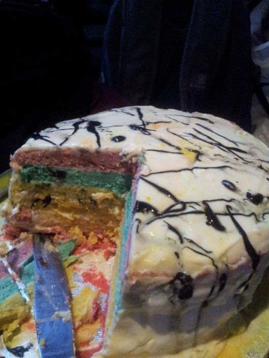 Rainbow Pound cake