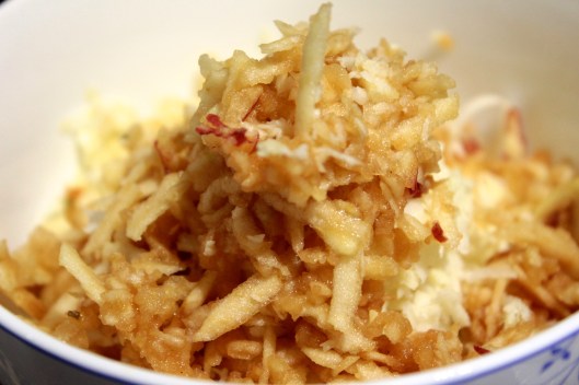 grated parsnip