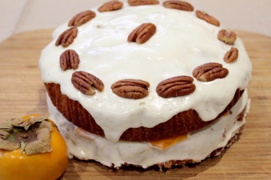 Persimmon Yoghurt & Pecan cake