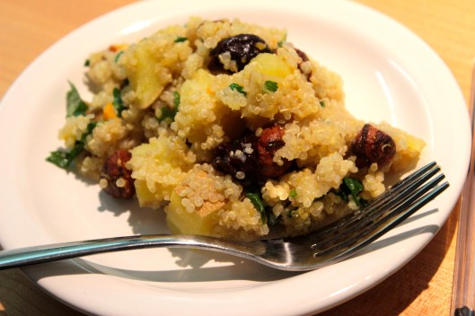 Roasted Yam and Sour Cherry Quinoa