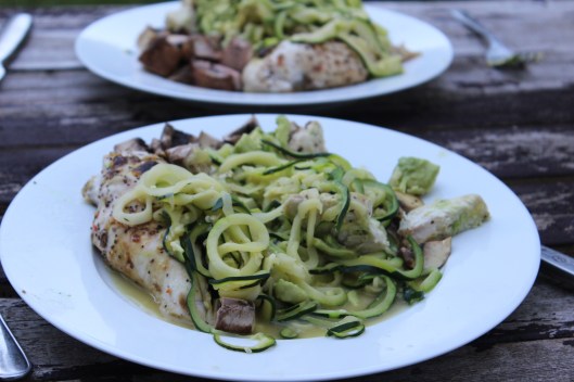 Chicken, mushroom & zucchini