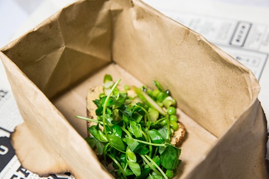 whipped anchovy butter with warm bread and a spring green salad